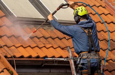 Démoussage et hydrofuge de toiture à Amondans